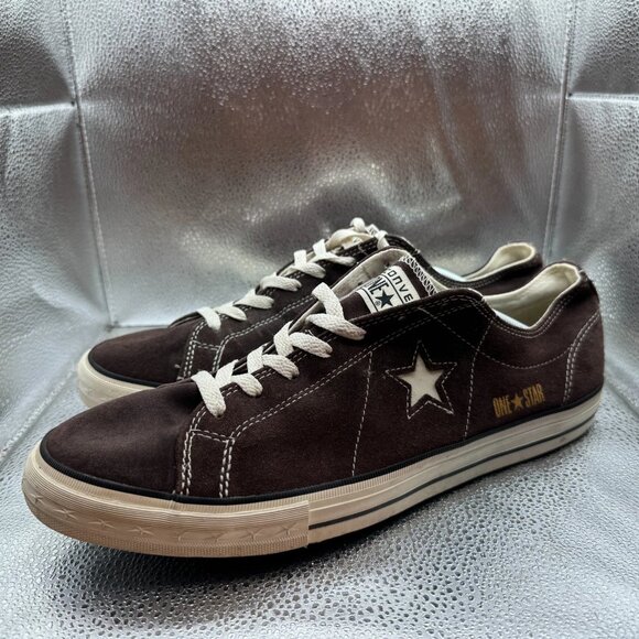 Size M13 W15 Converse One Star Ox Unisex Brown Low Top Athletic Sneaker - Picture 6 of 11